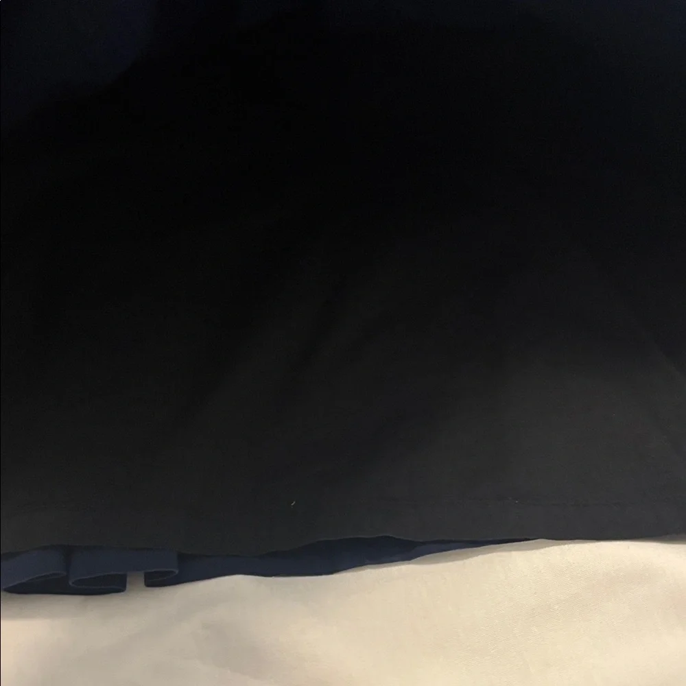 LL Bean Signature Navy Poplin Dress SZ 16 100% Cotton fit & flare lined midi - Picture 8 of 14